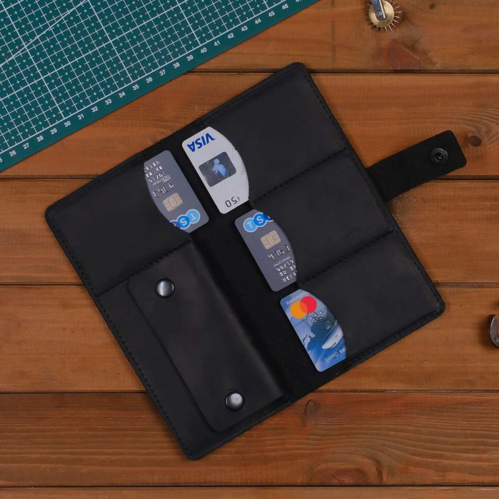 czarny portfel i etui skorzany na smartphone vintage belveder g1109